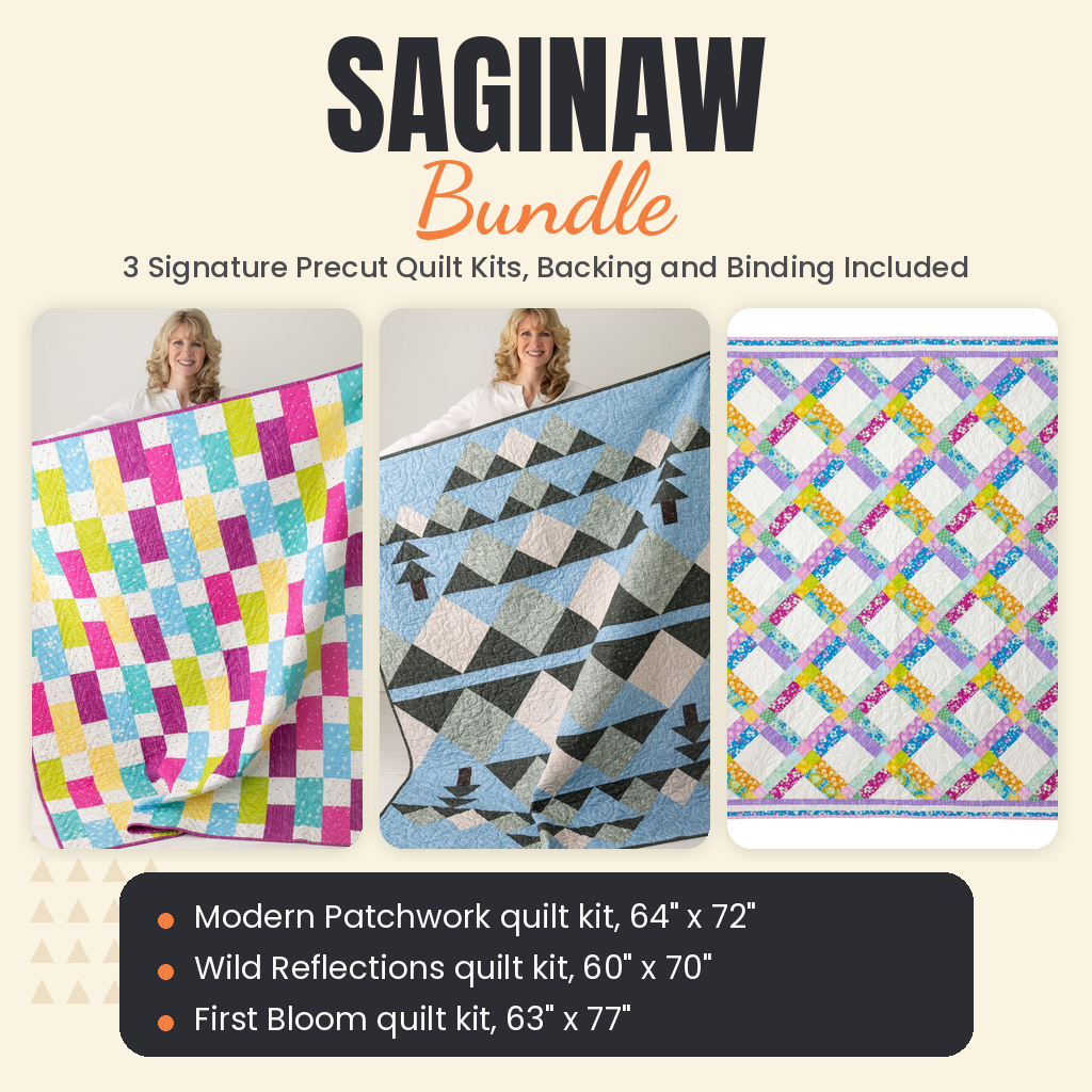 Saginaw Bundle - Modern Patchwork, Wild Reflections and First Bloom quilts - photo 1 of 19 - The Fabric Hut