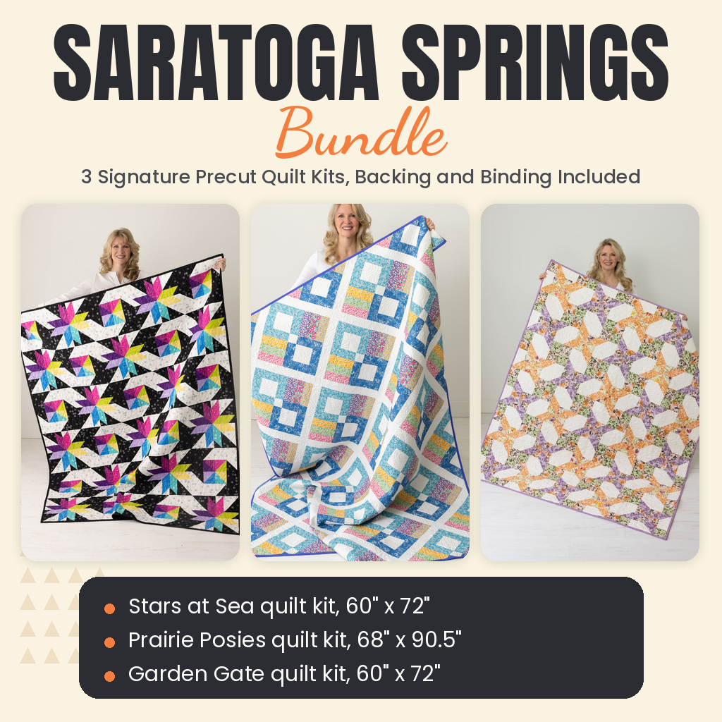 Saratoga Springs Bundle - Stars at Sea, Prairie Posies and Garden Gate quilts - photo 1 of 19 - The Fabric Hut