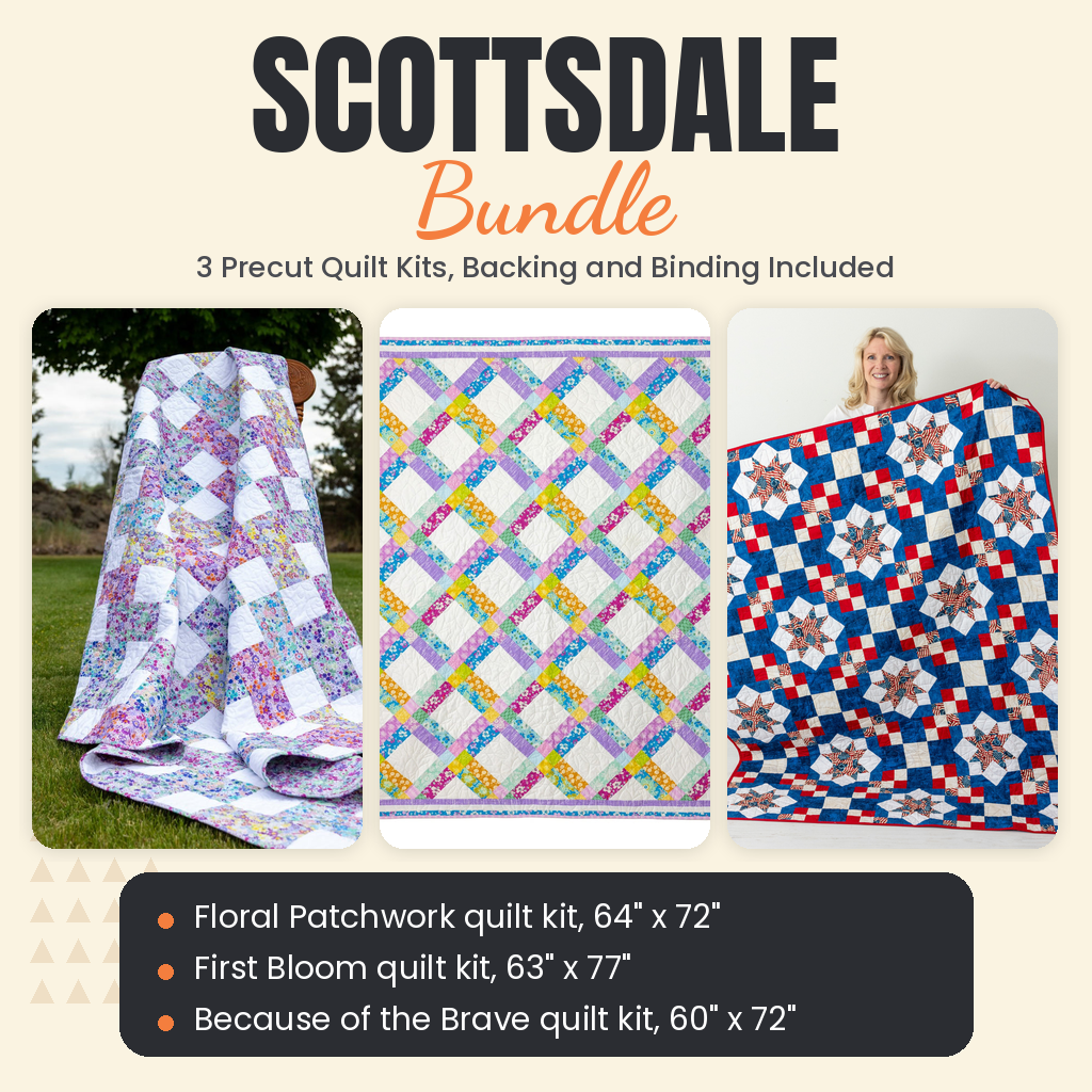 Scottsdale Bundle - Floral Patchwork, First Bloom and Because of the Brave quilts - photo 1 of 19 - The Fabric Hut