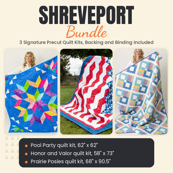 Shreveport Bundle - Pool Party, Honor and Valor and Prairie Posies quilts - photo 1 of 19 - The Fabric Hut