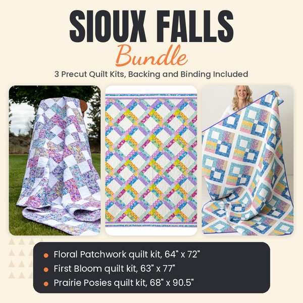 Sioux Falls Bundle - Floral Patchwork, First Bloom and Prairie Posies quilts - photo 1 of 19 - The Fabric Hut
