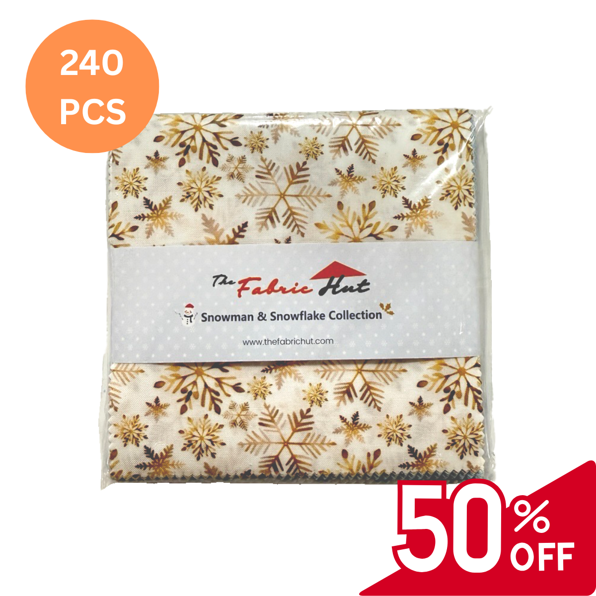 Charm-pack 240pcs - Snowman & Snowflake Collection