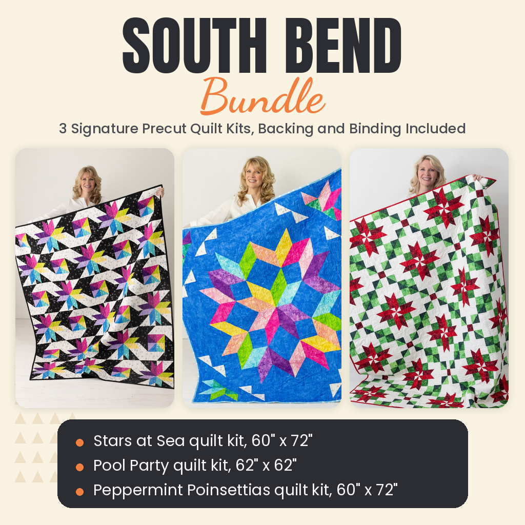 South Bend Bundle - Stars at Sea, Pool Party and Peppermint Poinsettias quilts - photo 1 of 19 - The Fabric Hut