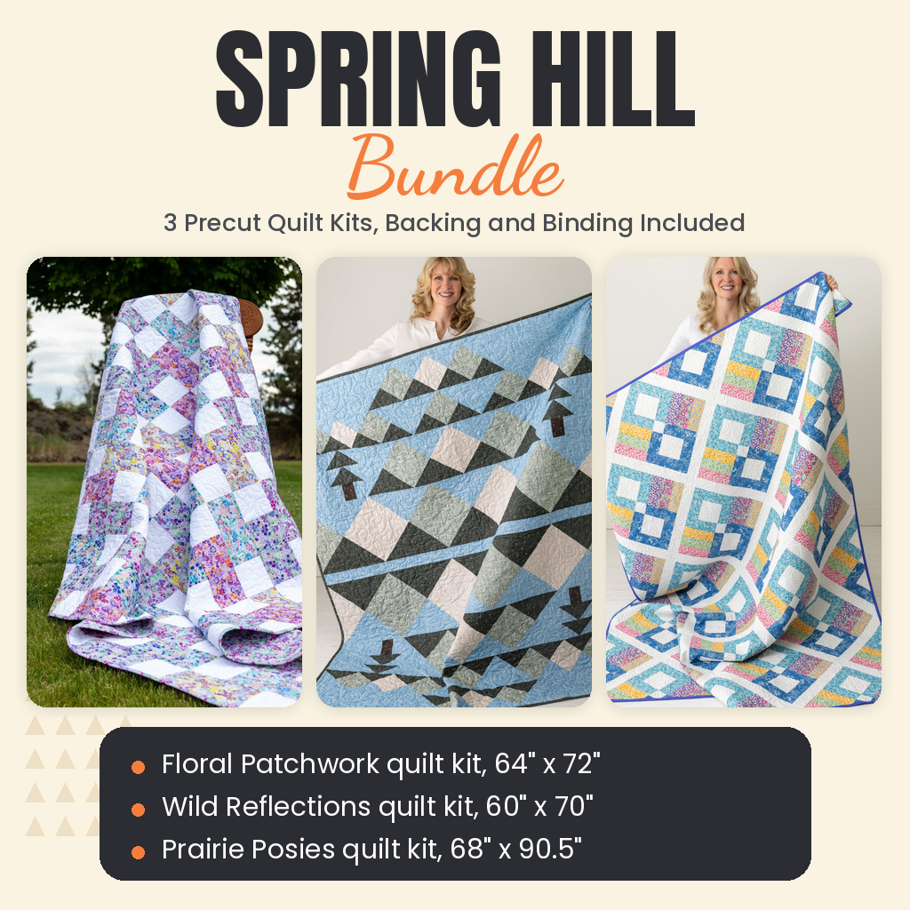 Spring Hill Bundle - Floral Patchwork, Wild Reflections and Prairie Posies quilts - photo 1 of 19 - The Fabric Hut