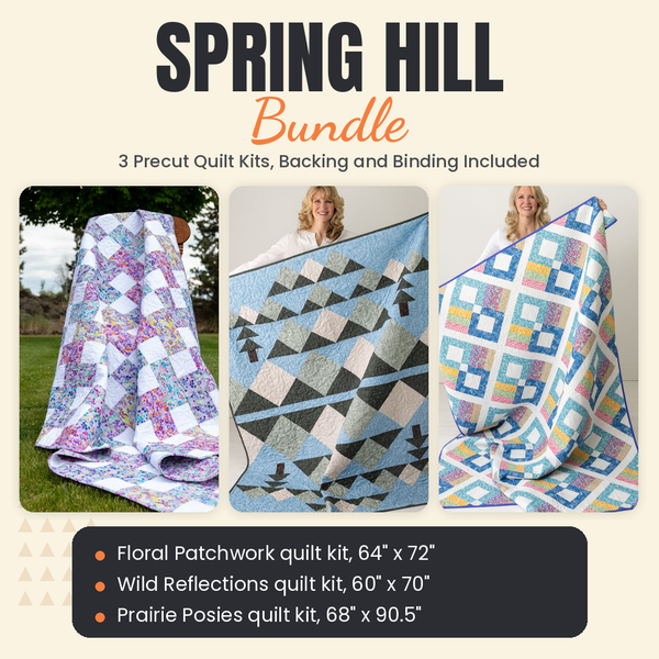 Spring Hill Bundle - Floral Patchwork, Wild Reflections and Prairie Posies quilts - photo 1 of 19 - The Fabric Hut