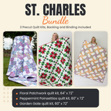 St. Charles Bundle - Floral Patchwork, Peppermint Poinsettias and Garden Gate quilts - photo 1 of 19 - The Fabric Hut