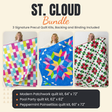 St. Cloud Bundle - Modern Patchwork, Pool Party and Peppermint Poinsettias quilts - photo 1 of 19 - The Fabric Hut