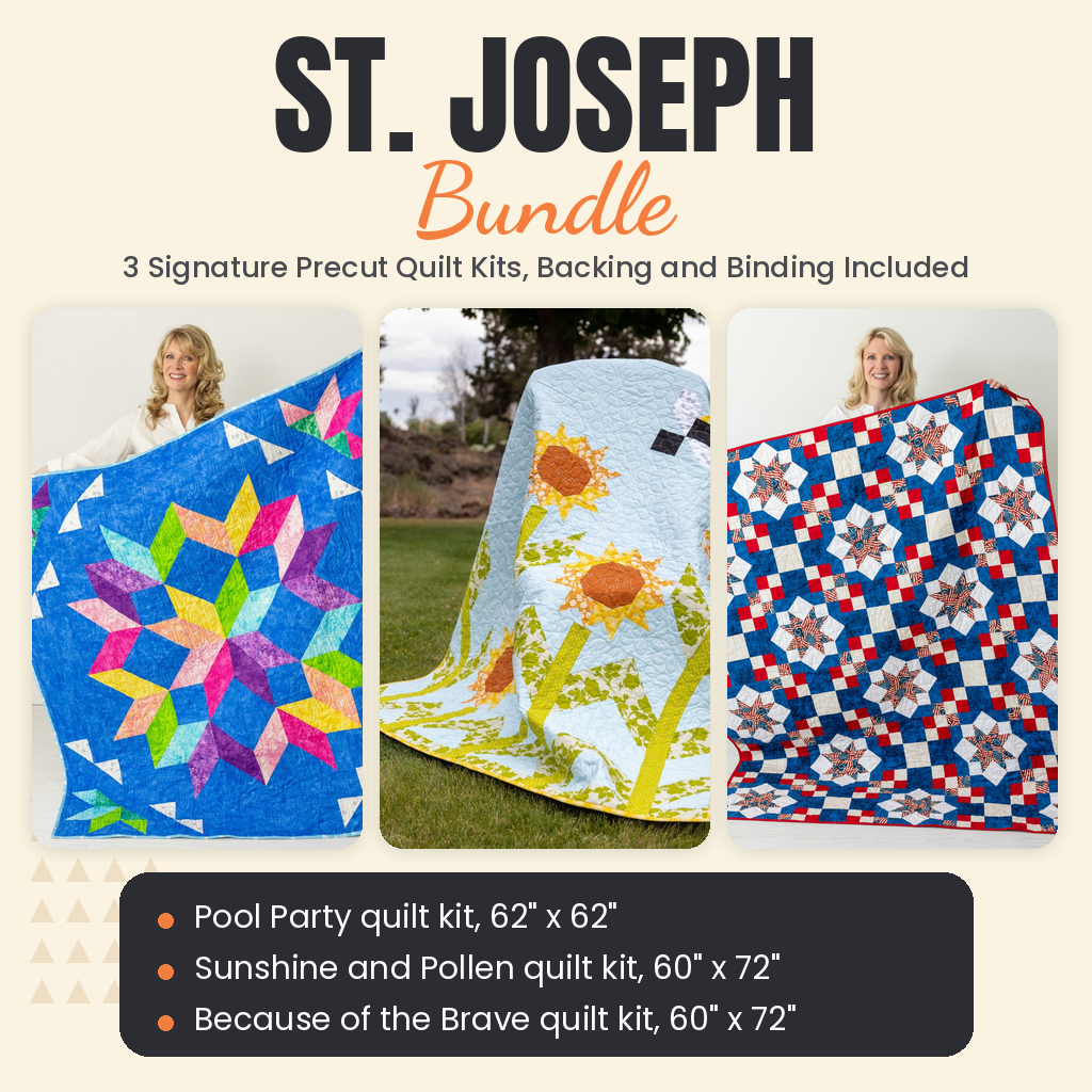 St. Joseph Bundle - Pool Party, Sunshine and Pollen and Because of the Brave quilts - photo 1 of 19 - The Fabric Hut