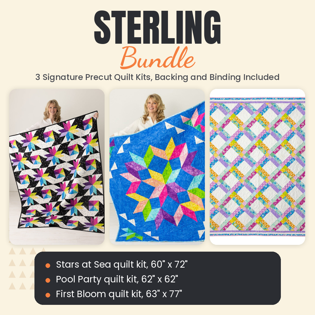 Sterling Bundle - Stars at Sea, Pool Party and First Bloom quilts - photo 1 of 19 - The Fabric Hut