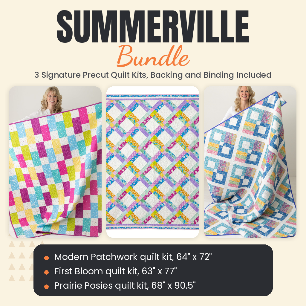 Summerville Bundle - Modern Patchwork, First Bloom and Prairie Posies quilts - photo 1 of 19 - The Fabric Hut