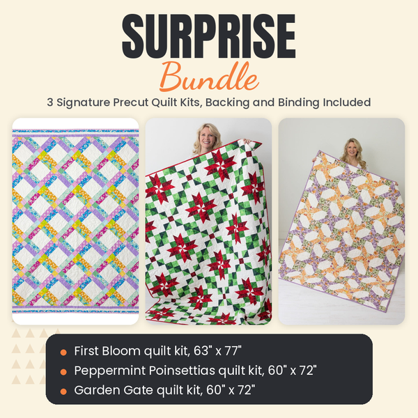 Surprise Bundle - First Bloom, Peppermint Poinsettias and Garden Gate quilts - photo 1 of 19 - The Fabric Hut