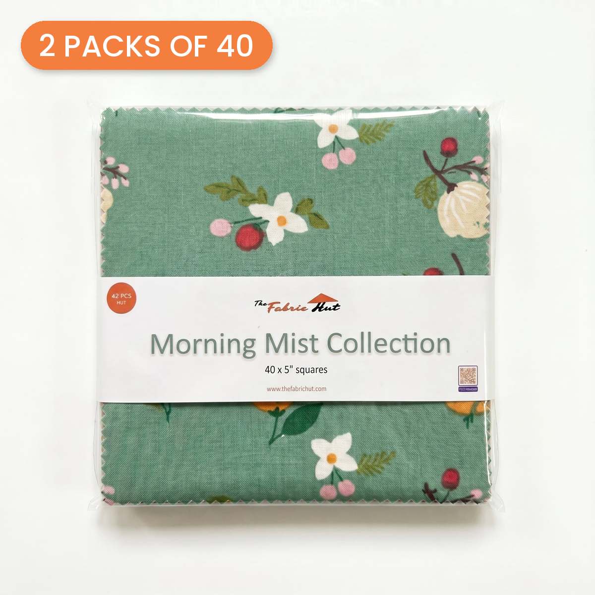 5" Square Precuts 80pcs - Morning Mist Collection - 2 packs of 40 - photo 1 of 3 - The Fabric Hut