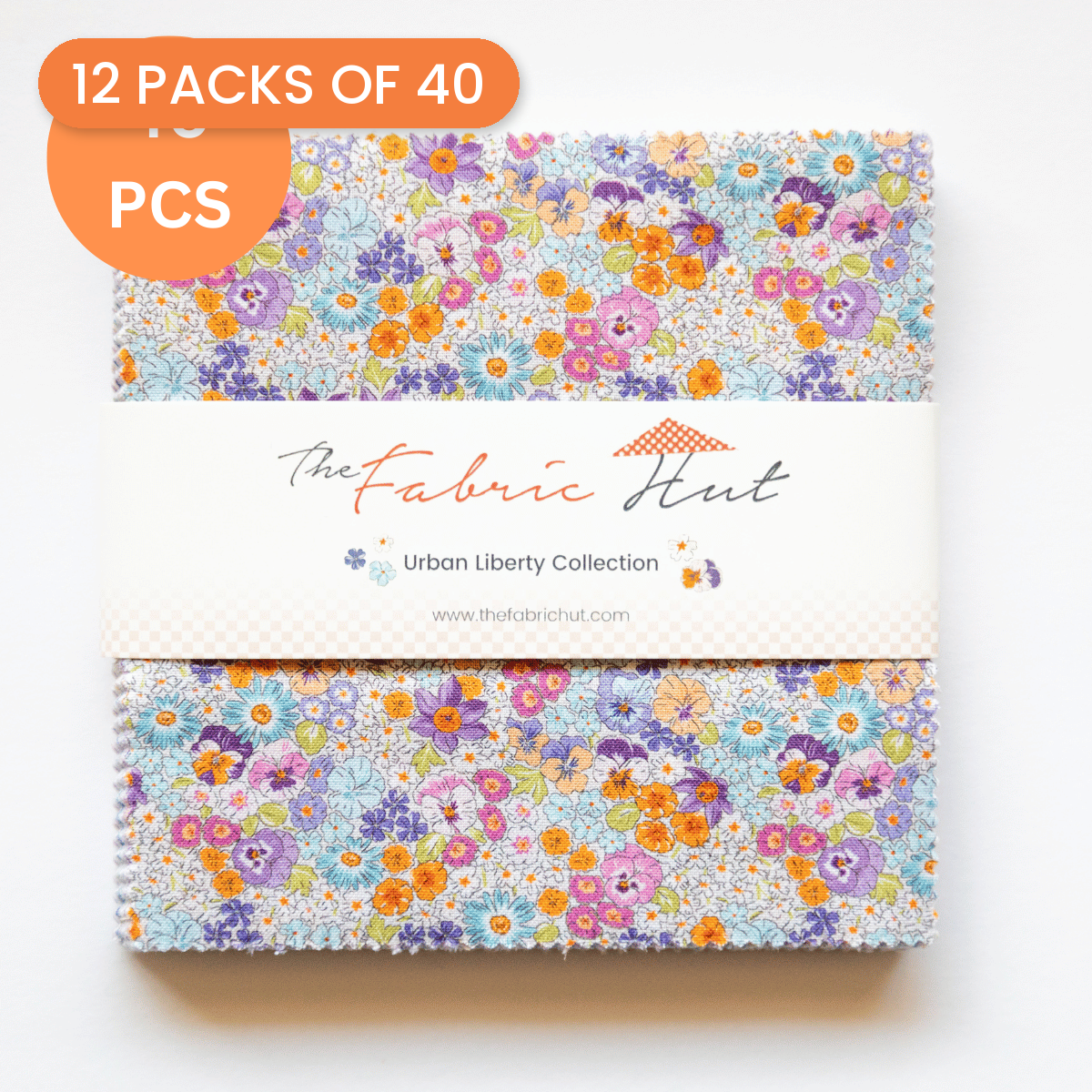 5" Square Precuts 480pcs - Urban Liberty Collection - 12 packs of 40 - photo 1 of 3 - The Fabric Hut