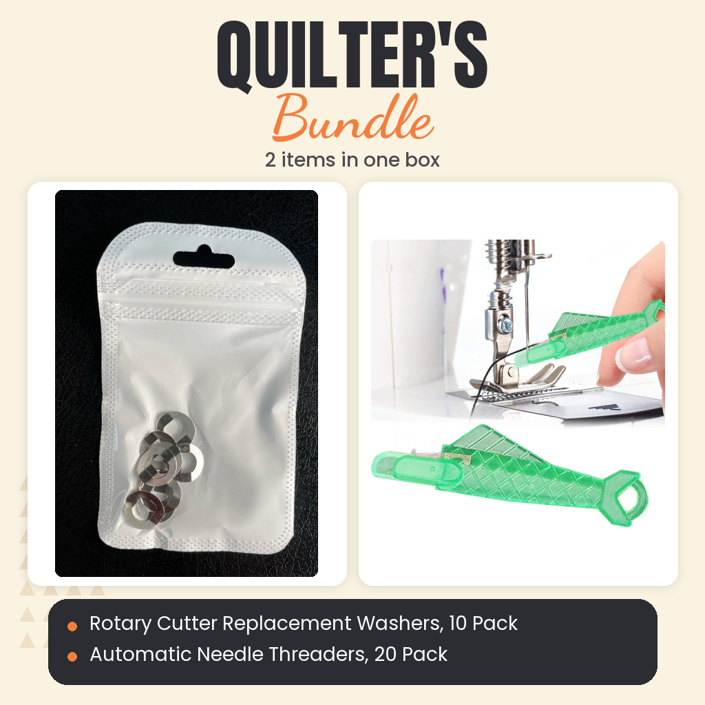 Rotary Cutter Replacement Washers, 10 Pack + Automatic Needle Threaders, 20 Pack Bundle - what is in the bundle - photo 1 of 3 - The Fabric Hut