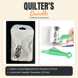 Rotary Cutter Replacement Washers, 10 Pack + Automatic Needle Threaders, 20 Pack Bundle - what is in the bundle - photo 1 of 3 - The Fabric Hut