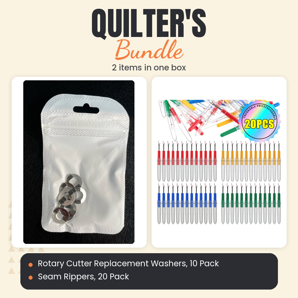 Rotary Cutter Replacement Washers, 10 Pack + Seam Rippers, 20 Pack Bundle - what is in the bundle - photo 1 of 3 - The Fabric Hut
