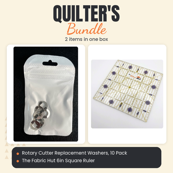 Rotary Cutter Replacement Washers, 10 Pack + The Fabric Hut 6in Square Ruler Bundle - what is in the bundle - photo 1 of 3 - The Fabric Hut