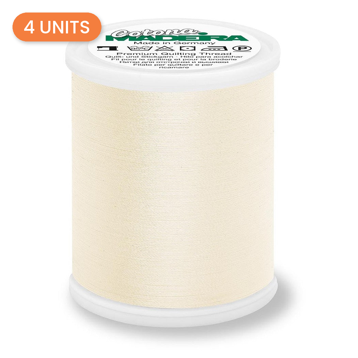 Madeira Cotona 50 WT Cotton Thread, 1100yd, 738 Cream - 4 Units - 4 units - photo 1 of 1 - The Fabric Hut
