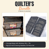 Storage Bags with Window, 50L + 75L + Big Eye Hand Sewing Needles, 55 Piece Set Bundle - what is in the bundle - photo 1 of 3 - The Fabric Hut