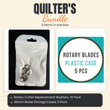 Rotary Cutter Replacement Washers, 10 Pack + 45mm Blade Storage Cases, 5 Pack Bundle - what is in the bundle - photo 1 of 3 - The Fabric Hut