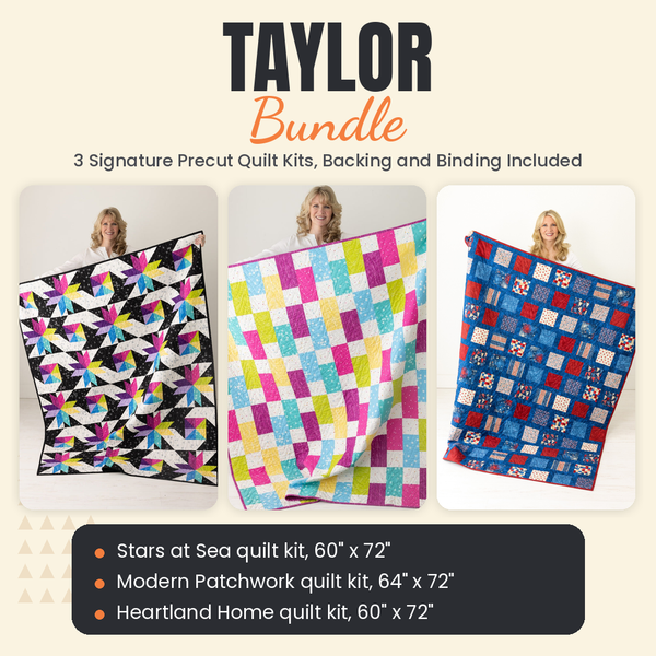 Taylor Bundle - Stars at Sea, Modern Patchwork and Heartland Home quilts - photo 1 of 18 - The Fabric Hut