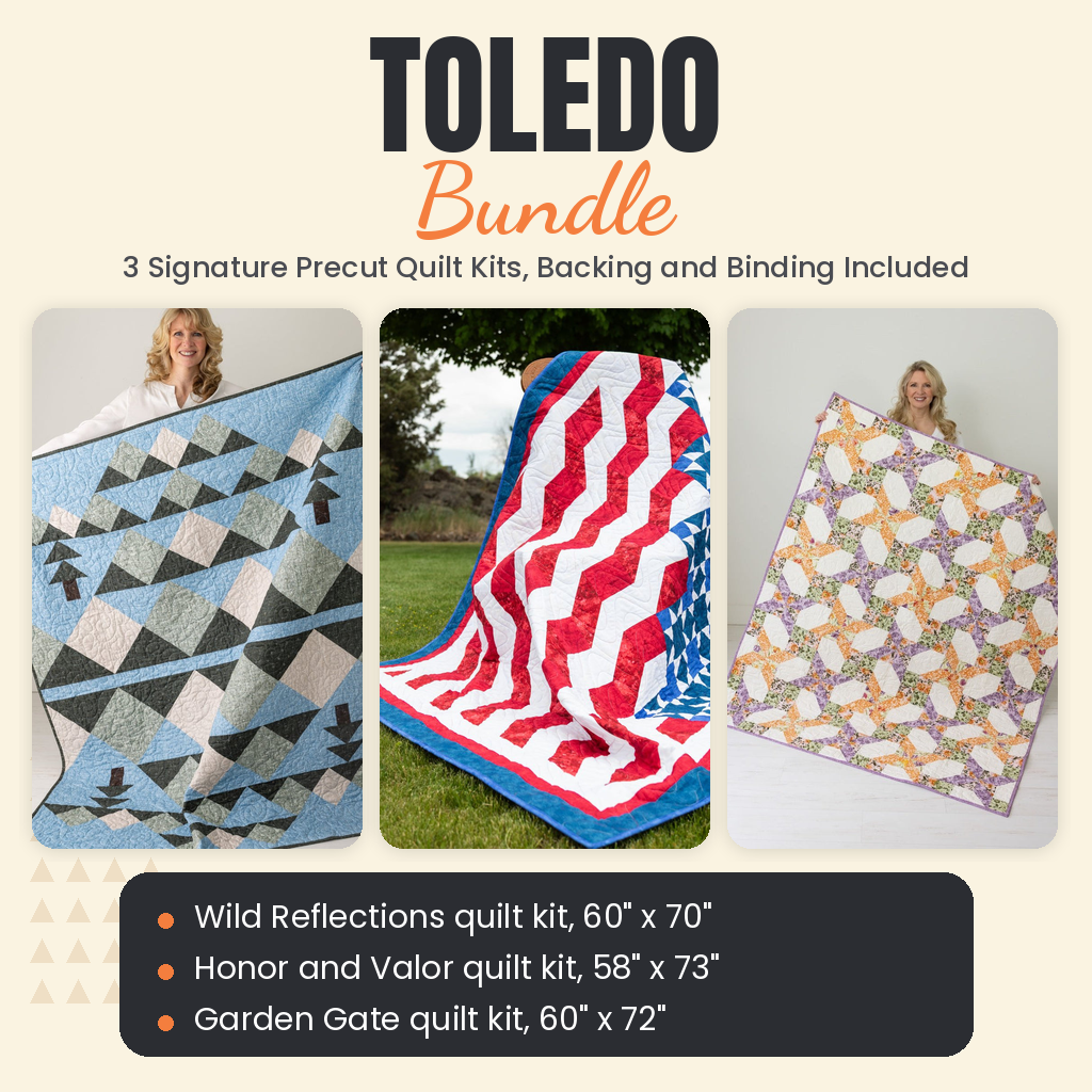 Toledo Bundle - Wild Reflections, Honor and Valor and Garden Gate quilts - photo 1 of 19 - The Fabric Hut
