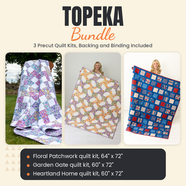Topeka Bundle - Floral Patchwork, Garden Gate and Heartland Home quilts - photo 1 of 18 - The Fabric Hut