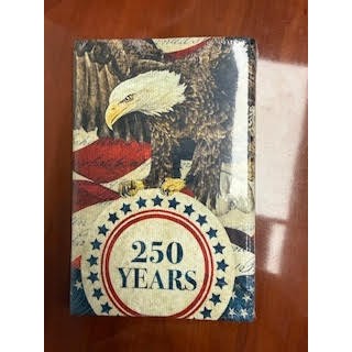 America 250 Bundle - tote bag panel print with bald eagle and 250 Years badge - The Fabric Hut