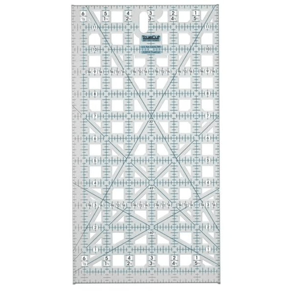 TrueCut Cutting Bundle, 60mm My Comfort Ergo Cutter, 10 Titanium Blades, 6.5 x 12.5 inch Rectangle Ruler and TrueGrips - TrueCut 6.5" x 12.5" Rectangle Quilting Ruler - photo 4 of 5 - The Fabric Hut