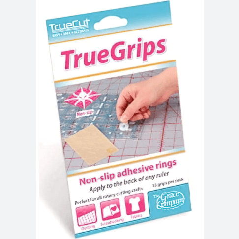 TrueCut Cutting Bundle, 45mm My Comfort Ergo Cutter, 10 Titanium Blades, 3 x 8 inch Rectangle Ruler and TrueGrips - TrueCut TrueGrips non-slip ruler grips pack - photo 5 of 5 - The Fabric Hut