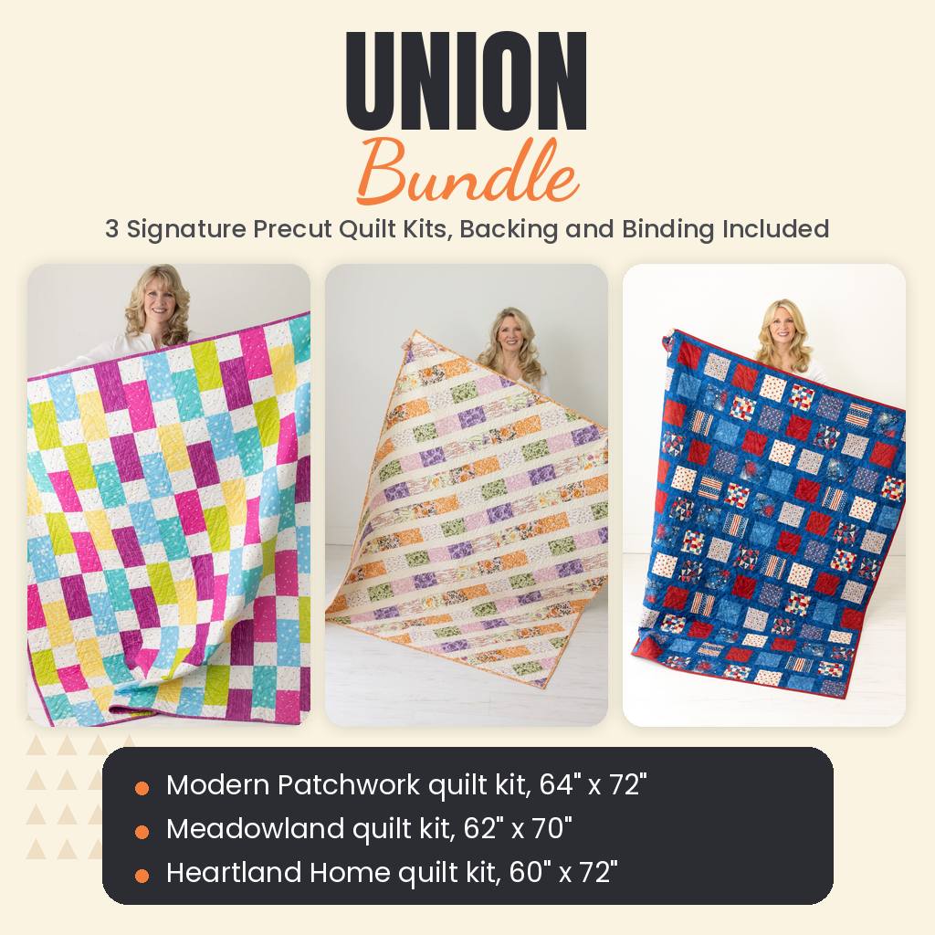Union Bundle - Modern Patchwork, Meadowland and Heartland Home quilts - photo 1 of 18 - The Fabric Hut