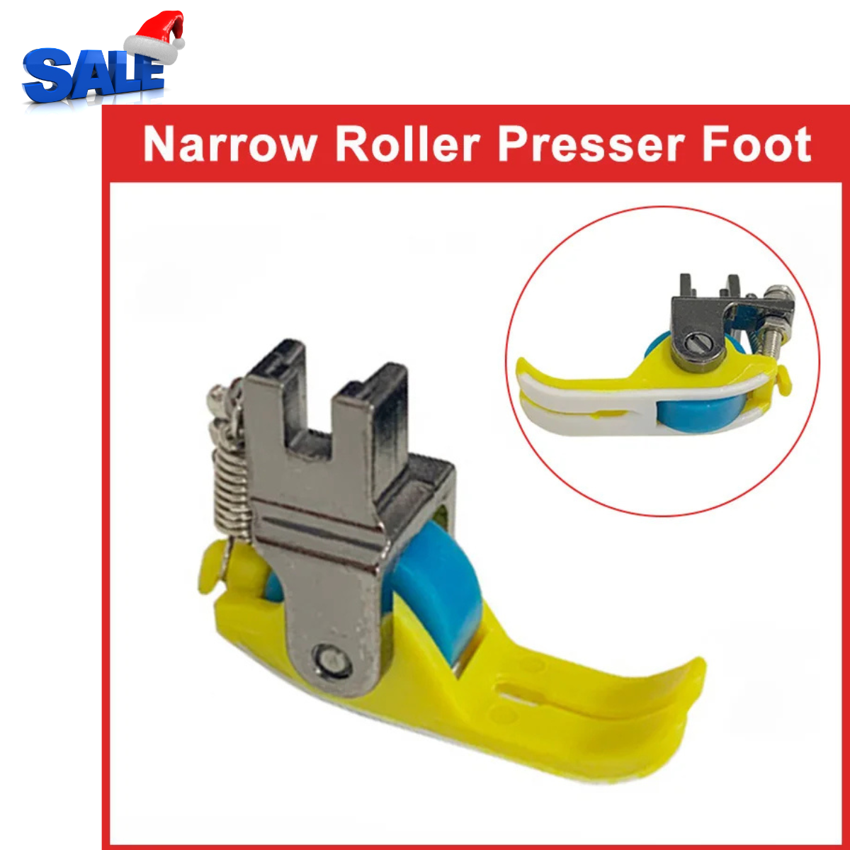 Narrow Roller Presser Foot for Industrial Single Needle Lockstitch Sewing Machine