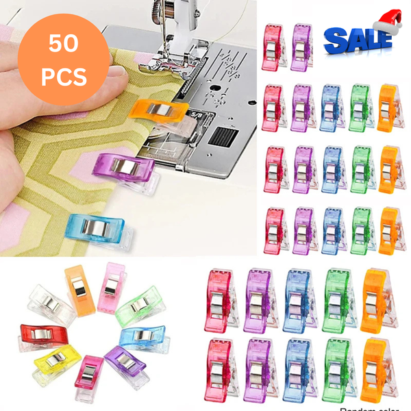 The Fabric Hut Colorful Quilting Clips - Pack of 50