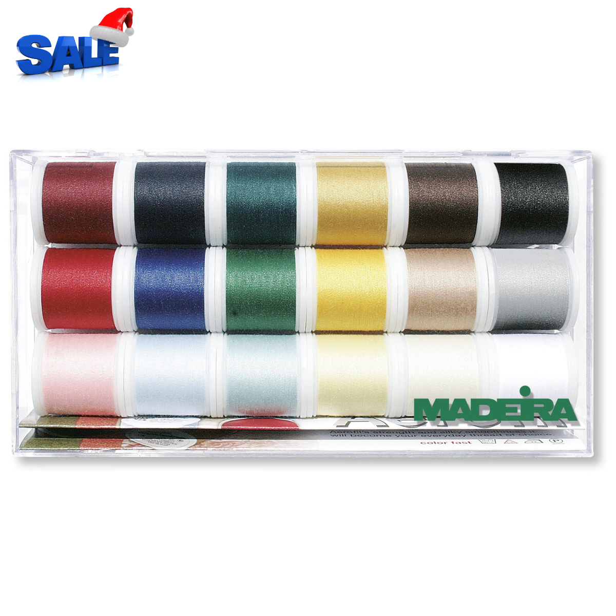 Madeira Aerofil 120 Clear Box 18ct x 220 yards Polyester Quilting & Sewing 40WT Thread