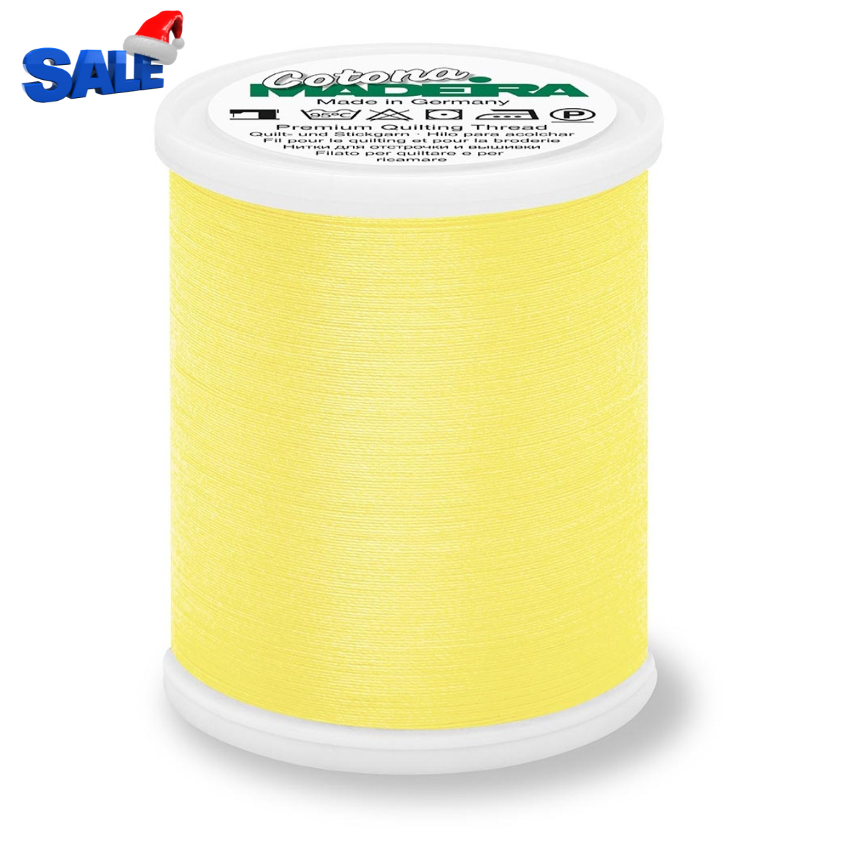 Madeira Cotona 50 WT Quilting & Sewing Thread- 1100yd - 770 Lemon Yellow