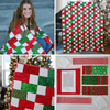 EasyStart Festliches Quilt-Set mit vorgeschnittenen Motiven – komplett mit Weihnachtsmustern, Bindung und Rückseite