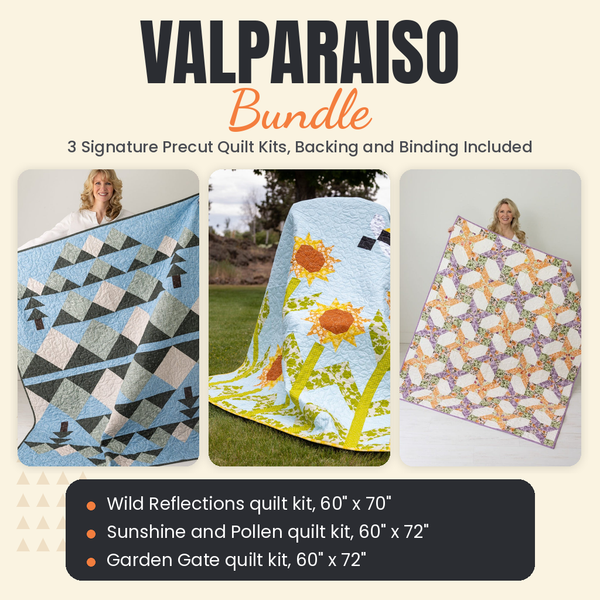 Valparaiso Bundle - Wild Reflections, Sunshine and Pollen and Garden Gate quilts - photo 1 of 19 - The Fabric Hut