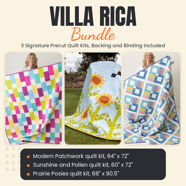 Villa Rica Bundle - Modern Patchwork, Sunshine and Pollen and Prairie Posies quilts - photo 1 of 19 - The Fabric Hut