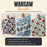 Warsaw Bundle - Stars at Sea, Wild Reflections and Peppermint Poinsettias quilts - photo 1 of 19 - The Fabric Hut