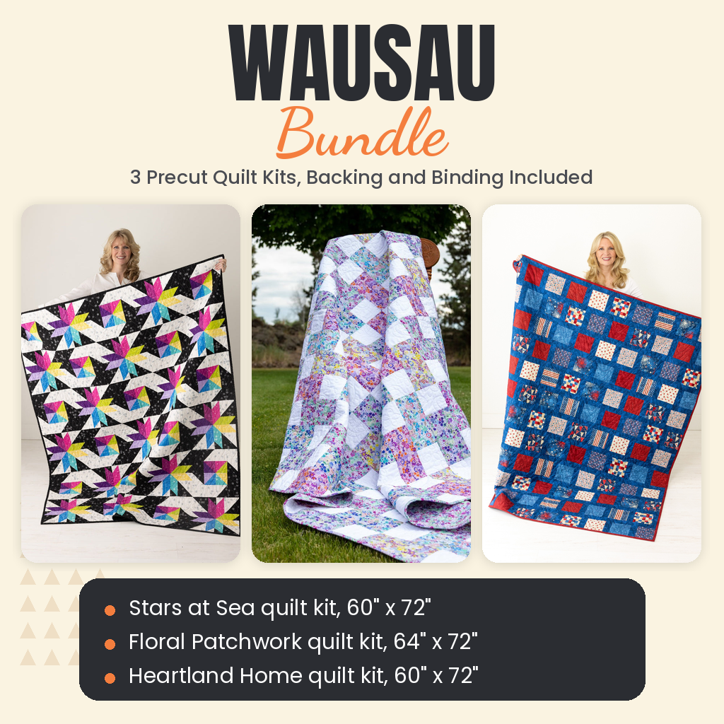 Wausau Bundle - Stars at Sea, Floral Patchwork and Heartland Home quilts - photo 1 of 18 - The Fabric Hut