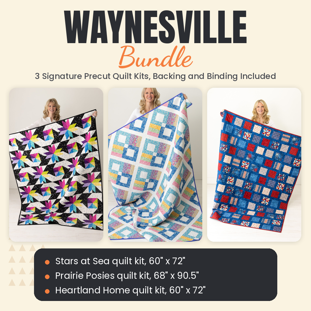 Waynesville Bundle - Stars at Sea, Prairie Posies and Heartland Home quilts - photo 1 of 18 - The Fabric Hut
