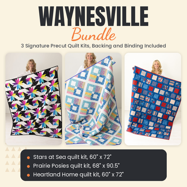 Waynesville Bundle - Stars at Sea, Prairie Posies and Heartland Home quilts - photo 1 of 18 - The Fabric Hut