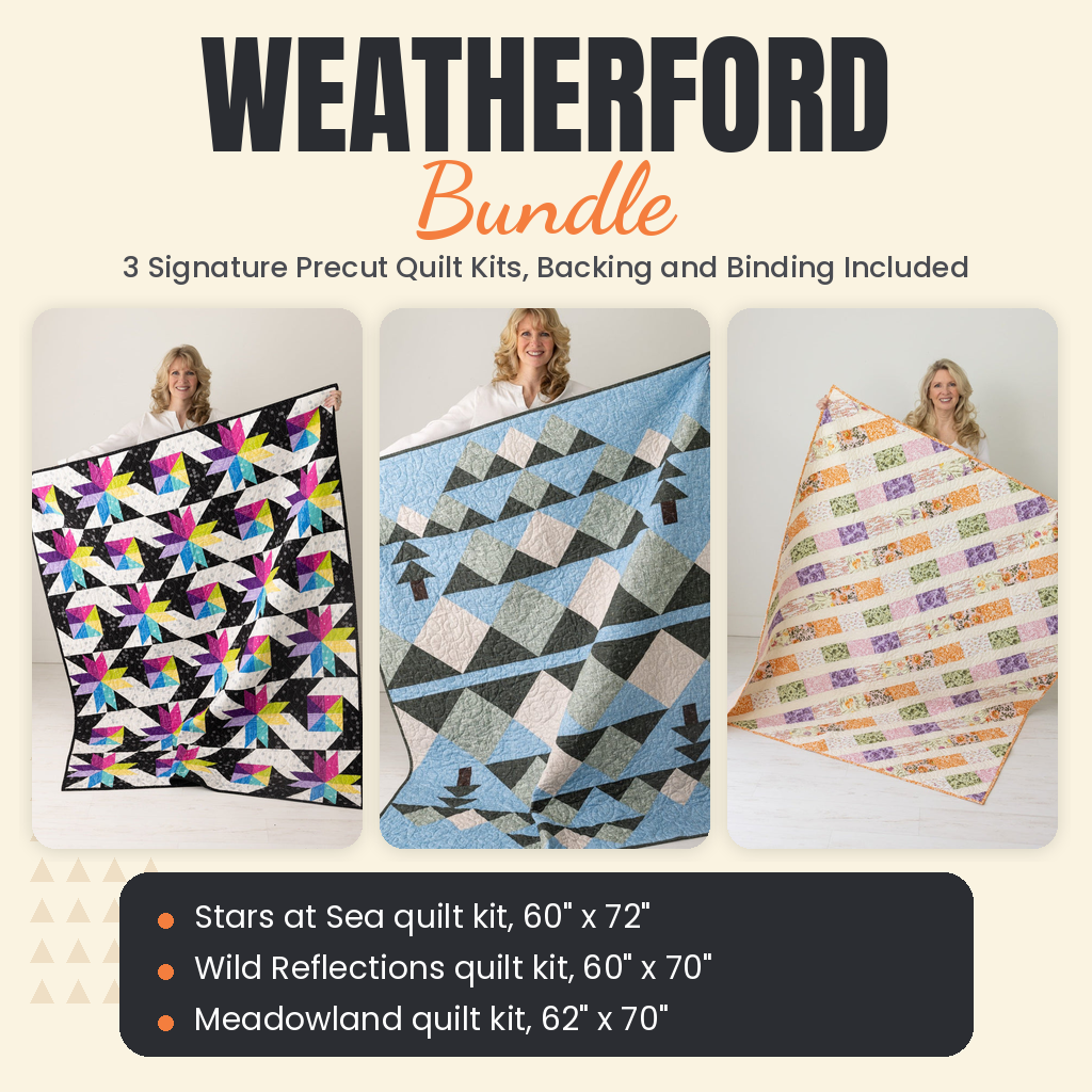 Weatherford Bundle - Stars at Sea, Wild Reflections and Meadowland quilts - photo 1 of 19 - The Fabric Hut