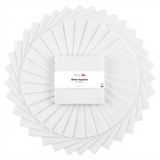 White Supreme charm pack, 42 precut 5 inch squares of 100% cotton from The Fabric Hut