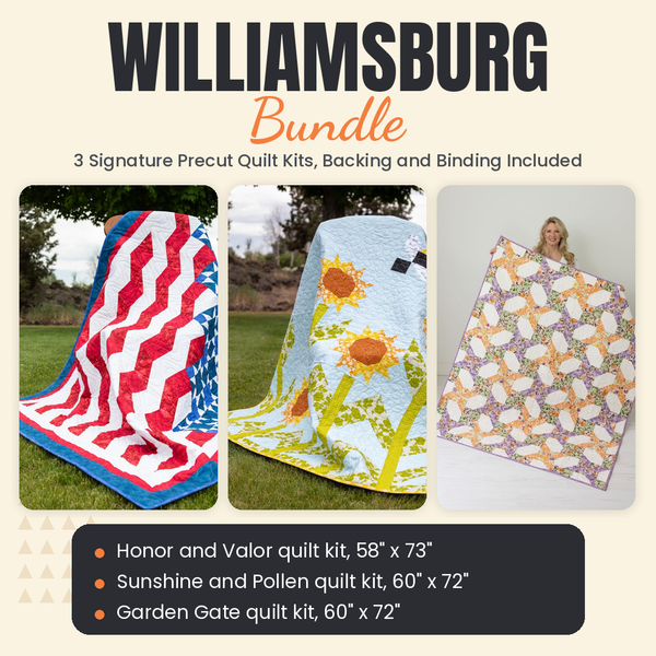 Williamsburg Bundle - Honor and Valor, Sunshine and Pollen and Garden Gate quilts - photo 1 of 19 - The Fabric Hut