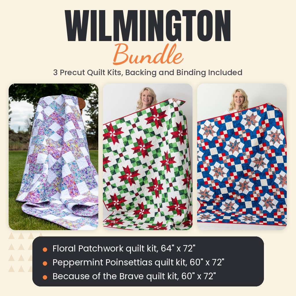 Wilmington Bundle - Floral Patchwork, Peppermint Poinsettias and Because of the Brave quilts - photo 1 of 19 - The Fabric Hut