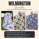 Wilmington Bundle - Floral Patchwork, Peppermint Poinsettias and Because of the Brave quilts - photo 1 of 19 - The Fabric Hut