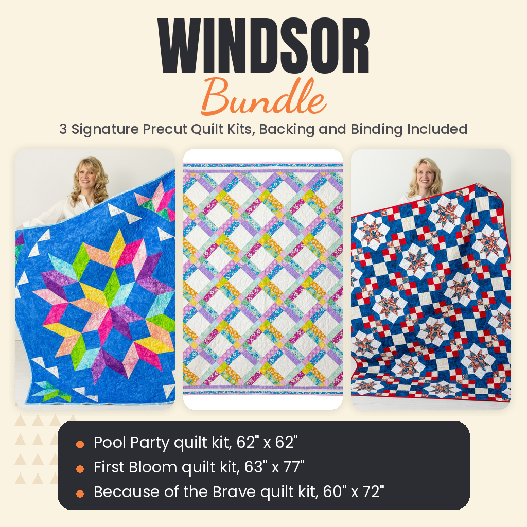 Windsor Bundle - Pool Party, First Bloom and Because of the Brave quilts - photo 1 of 19 - The Fabric Hut