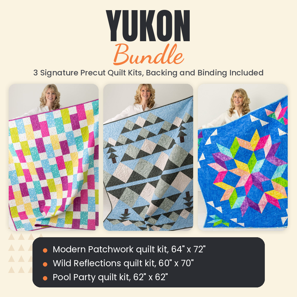 Yukon Bundle - Modern Patchwork, Wild Reflections and Pool Party quilts - photo 1 of 19 - The Fabric Hut