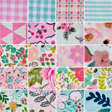 Blossom Breeze Collection - fabric prints 1 to 20 of 40, shown flat and enlarged - The Fabric Hut